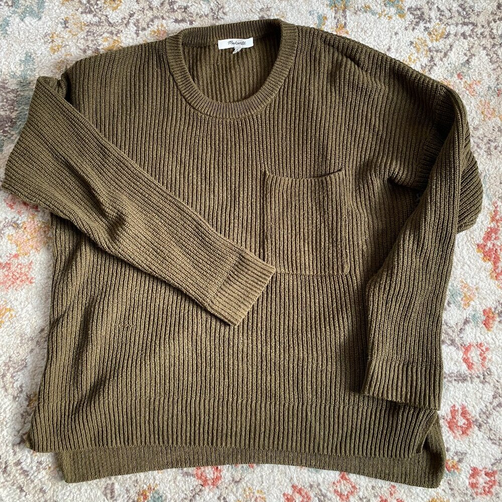 Madewell Cotton Blend Green Sweater